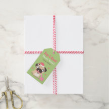 Söta Pugs och Kyssar God Jul Presentetiketter