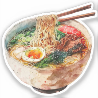 Söta Ramen & Soppa Mini-klistermärken Klistermärken