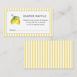 Söta ränder Citron Baby shower blöja lotteri Tilläggskort