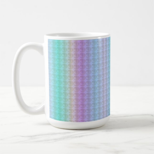 Söta ränder och prickmönster kaffemugg (Vänster)