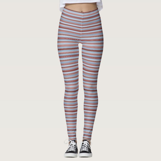 Söta randiga leggings långa (Framsida)