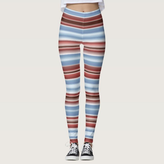 Söta randiga leggings långa (Framsida)