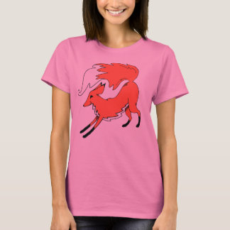 Söta rävar för kvinnor plus sötskjorta tee shirt