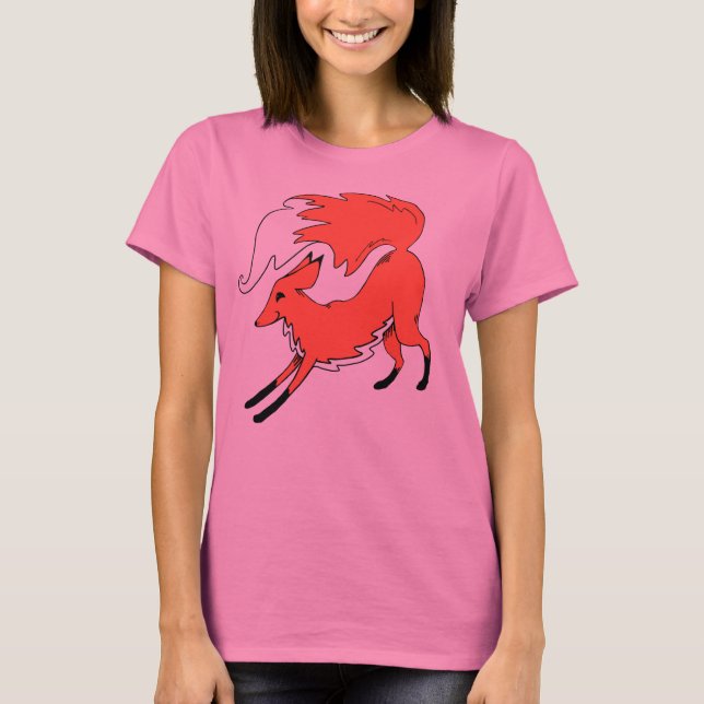 Söta rävar för kvinnor plus sötskjorta tee shirt (Framsida)