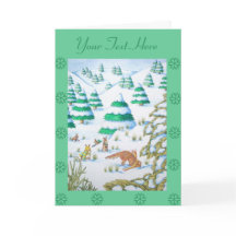 Söta rävar och kaniner, jultomte snö