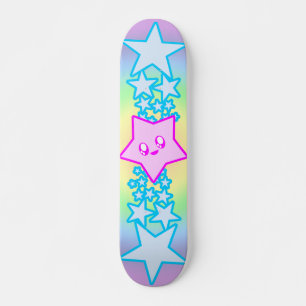 Söta Rave Glada Stjärnor Mini Skateboard Bräda 18,7 Cm
