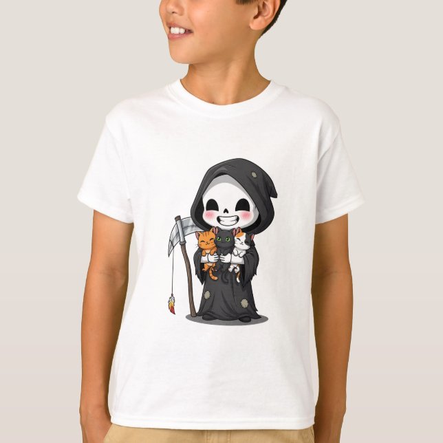 Söta Reaper Kattungar Barn T Shirt (Framsida)