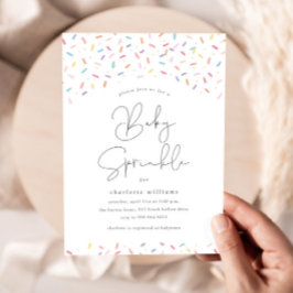 Söta regnbågsprickar Baby Shower Inbjudningar