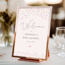 Söta regnbågsprickar Baby Shower Välkommen Poster