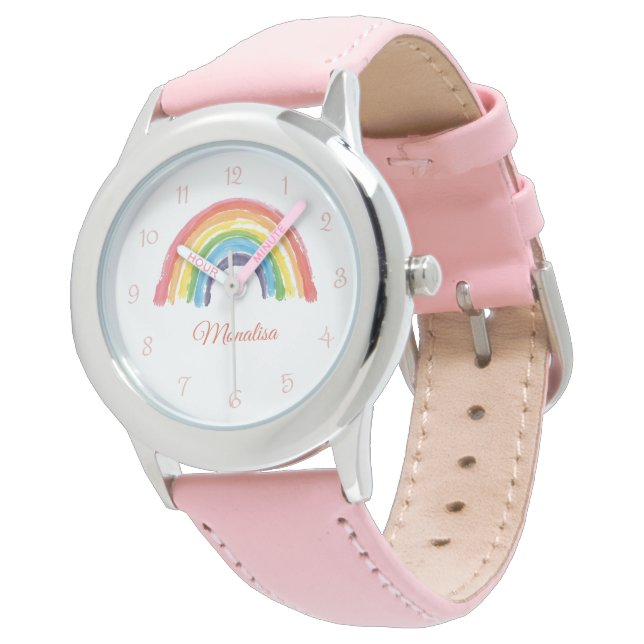 Söta regnbågsur för förskolebarn armbandsur (Vinklad)
