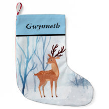 Söta renar Doe i Snö