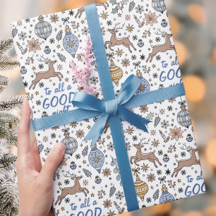 Söta renar god natt jul firande presentpapper