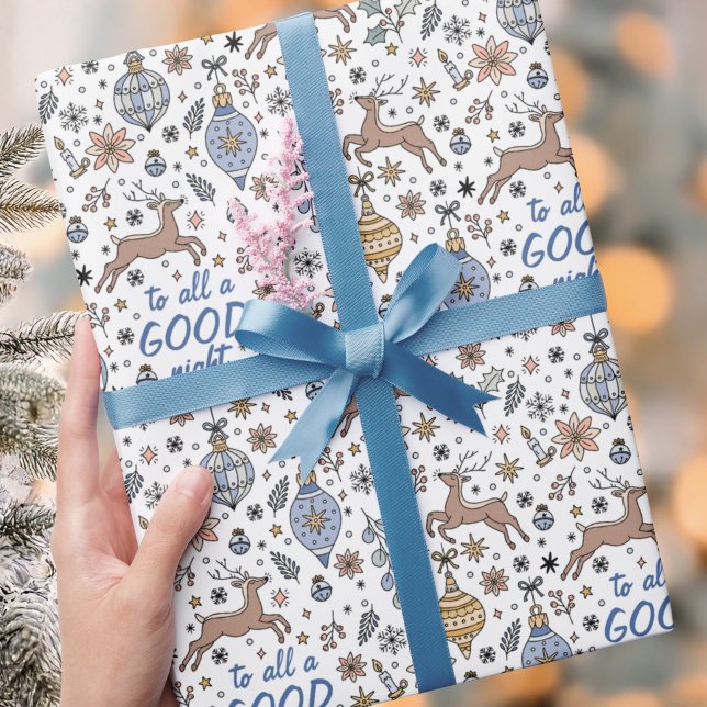 Söta renar god natt jul firande presentpapper (Skapare uppladdad)