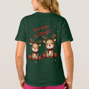 Söta renpar i höstsnöfall t shirt