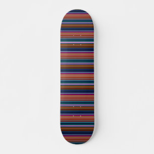 Söta retro färgglada ränder mini skateboard bräda 18,5 cm