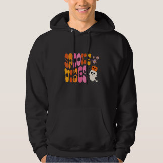 Söta Retro Groovy Kusliga Halloween Vibe 60- 70-ta Hoodie