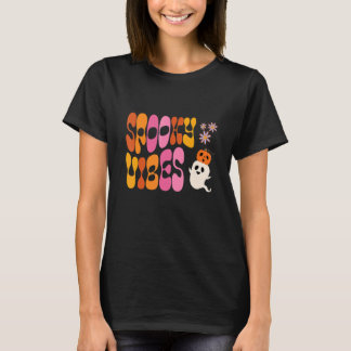 Söta Retro Groovy Kusliga Halloween Vibe 60- 70-ta T Shirt