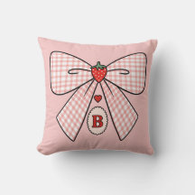 Söta Retro Monogram Första Bokstaven Jordgubbs Coq