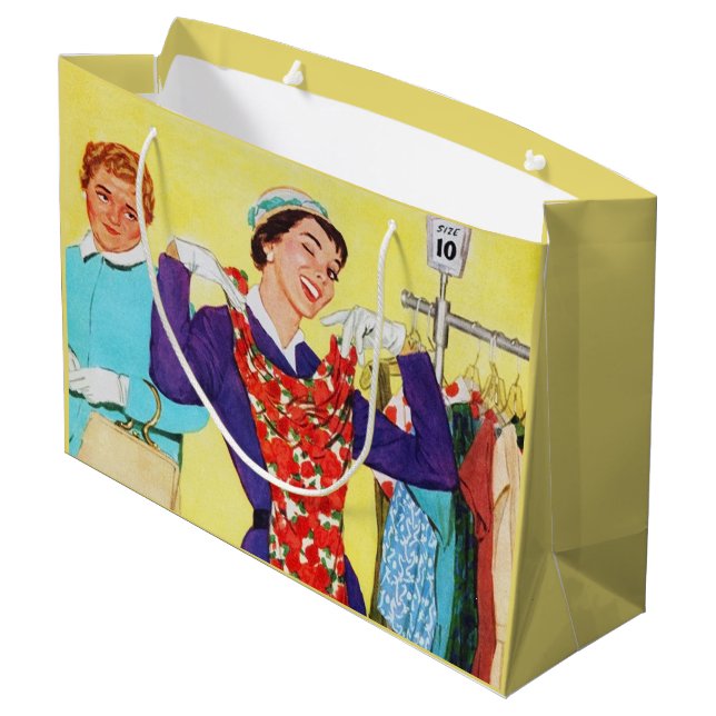 söta retro vintage shopping älskare (Baksidan Vinklad)