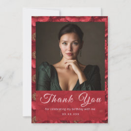 Söta Röda Anemoner  21-årspresent Till Niece Tack Kort