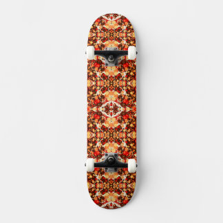 Söta röda bruna orange abstrakta stenar mini skateboard bräda 18,5 cm