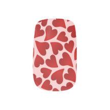 Söta röda hjärtan på rosa Alla hjärtans dag