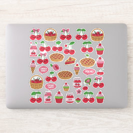 Söta röda körsbärsvibbar Söt tjejaktig estetik Klistermärken