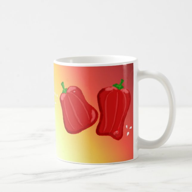 Söta röda paprikor kaffemugg (Höger)