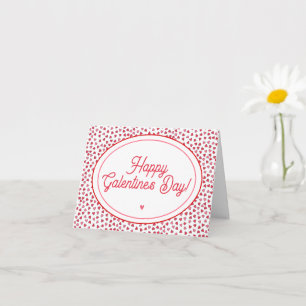 Söta röda & rosa hjärtan - Glad Galentine's Day Kort