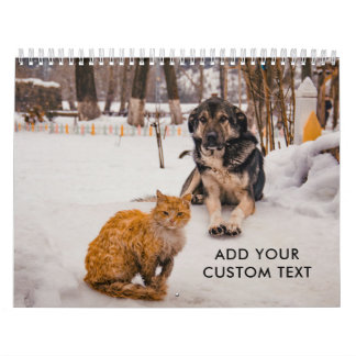 Söta roliga anpassade hund- och kattdjur foton 202 kalender