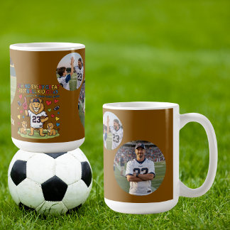 Söta roliga citat Lejon Fotboll Pappa Foto Kaffemugg