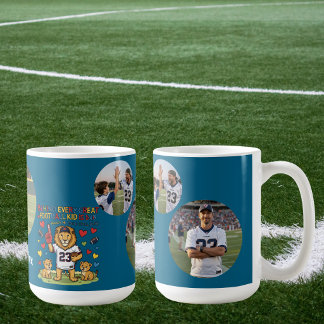 Söta roliga citat Lejon Fotboll Pappa Foto Kaffemugg