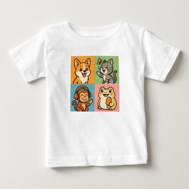 Söta roliga djur t shirt (Framsida)