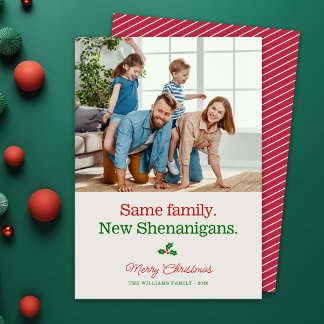 Söta roliga familjeäventyr foto jul julkort