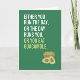 Söta Roliga Gröna Guacamole-kort Avokado Kort