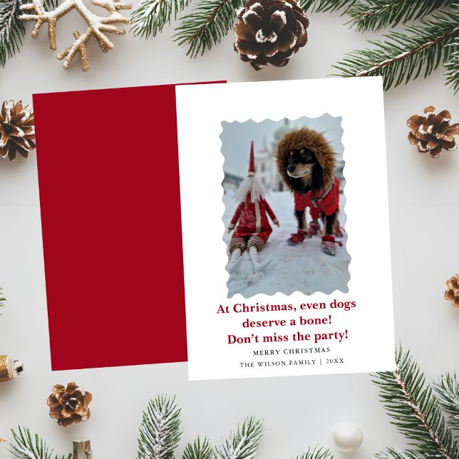 Söta roliga hundar säger jul högtidskort inbjudningar (Skapare uppladdad)