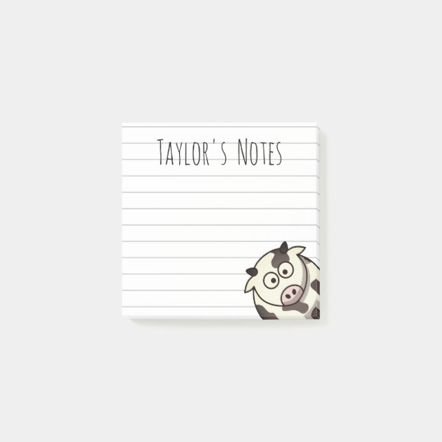 Söta roliga serieteckningar ko Post-it-lappar Post-it Block (Framsida)
