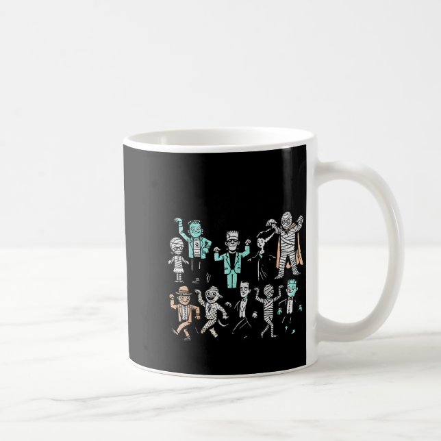 Söta roliga skräckfilmsälskare kaffemugg (Höger)