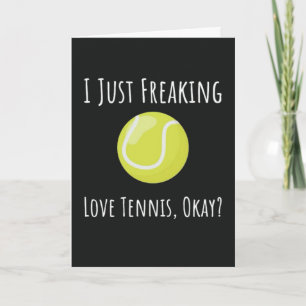 Söta roliga tennis-kort för idrottshumor för spela kort