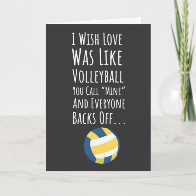 Söta Roliga Volleybollkort Festhumor Kort (Framsida)