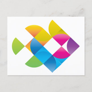 Söta, romerska regnbågfiskar vykort