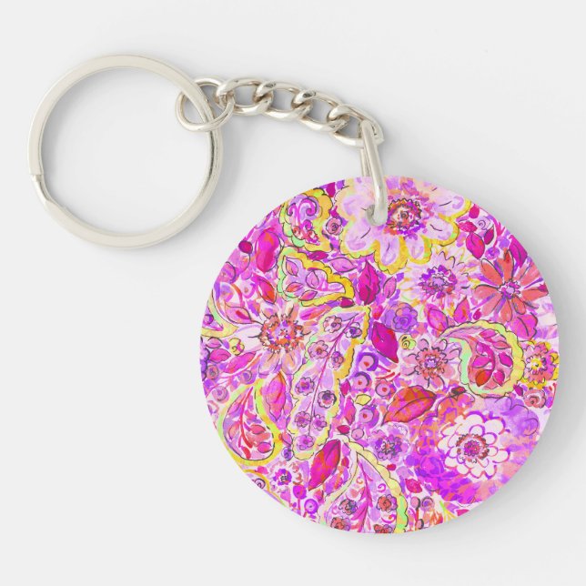 Söta rosa abstrakta blommor (Framsidan)