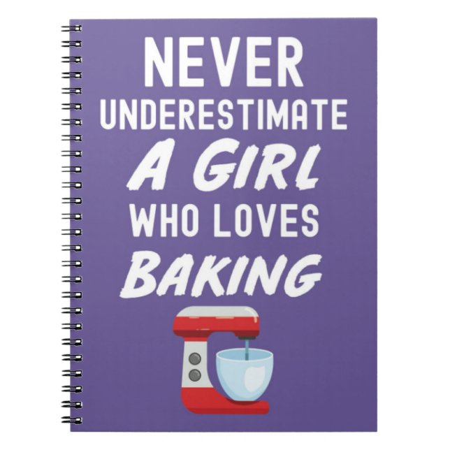 Söta Rosa Bakpresenter För Små Flickor Barn Bakare Anteckningsbok (Framsidan)