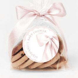 Söta Rosa Band Baby Shower-klistermärken Runt Klistermärke