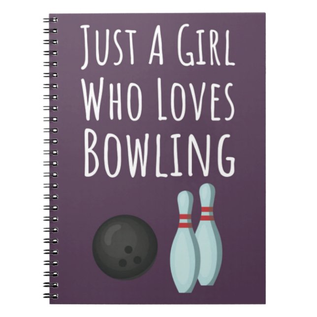 Söta Rosa Bowlingsaker till Små Flickor Barn Bowla Anteckningsbok (Framsidan)