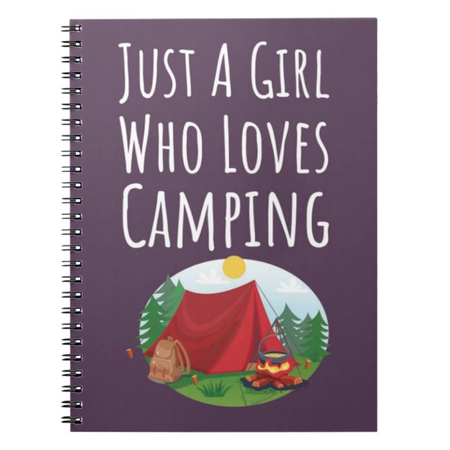 Söta Rosa Campingpresenter För Små Flickor Barn Ca Anteckningsbok (Framsidan)