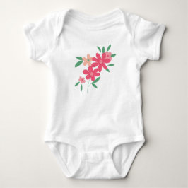 Söta Rosa Gröna Dainty Blommor T Shirt