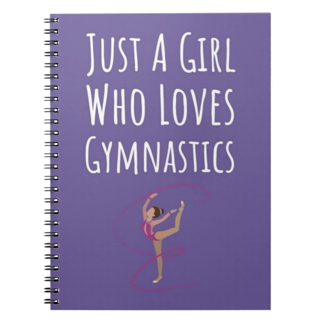 Söta Rosa Gymnastikpresenter För Små Flickor Barn Anteckningsbok (Framsidan)
