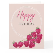 Söta rosa hallon i akvarellillustration