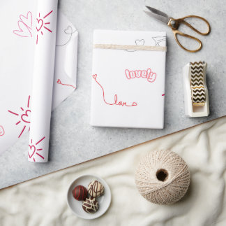 Söta rosa hjärtan och kärleksdoodles sömlöst mönst presentpapper